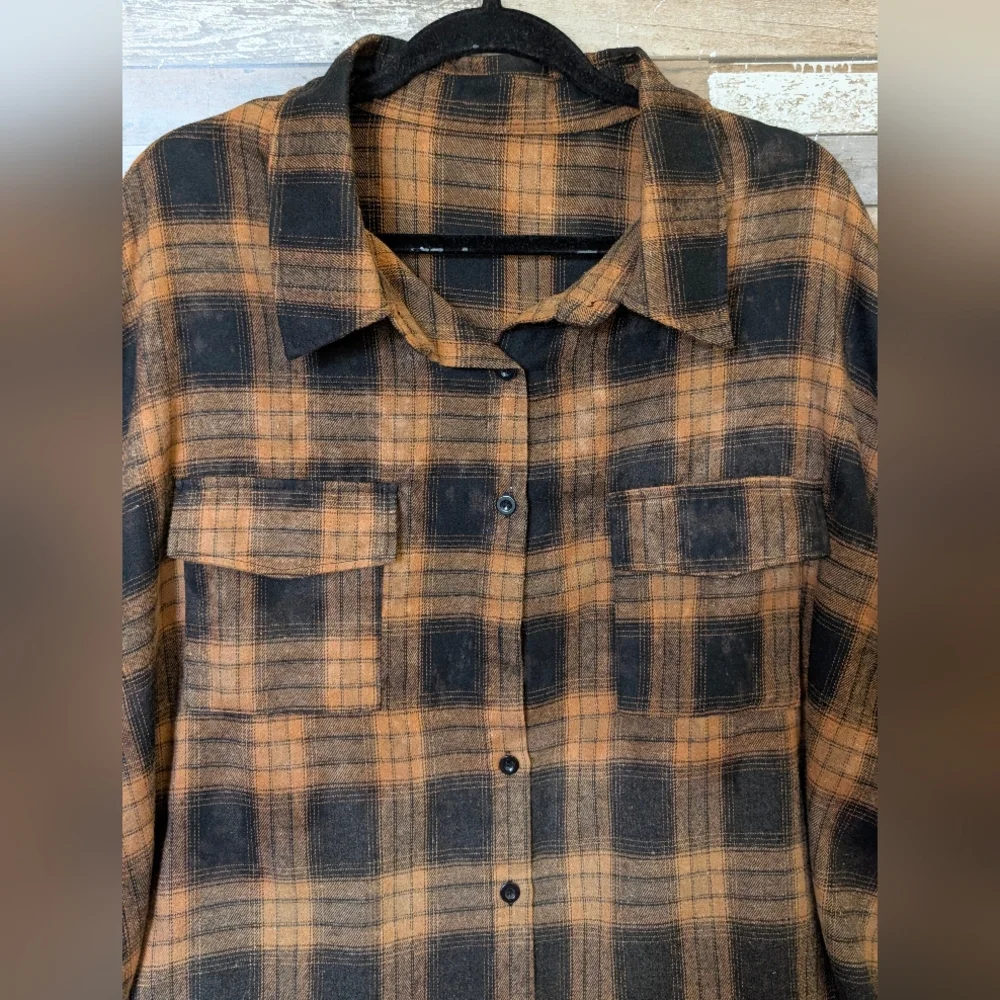 Free Bird Lynyrd Skynyrd Graphic Upcycled Flannel Shirt - Picture 14 of 15
